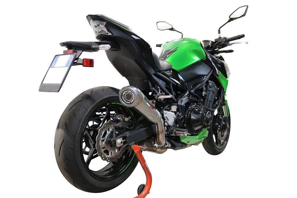 Exhaust compatible with Kawasaki Z-900 2020-2020, Powercone Evo, Slip-on exhaust including removable db killer and link pipe, EPA-compliant 