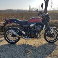 Exhaust compatible with Kawasaki Z900RS 2021-2024, M3 Inox , Slip-on exhaust including removable db killer and link pipe, EPA-compliant 