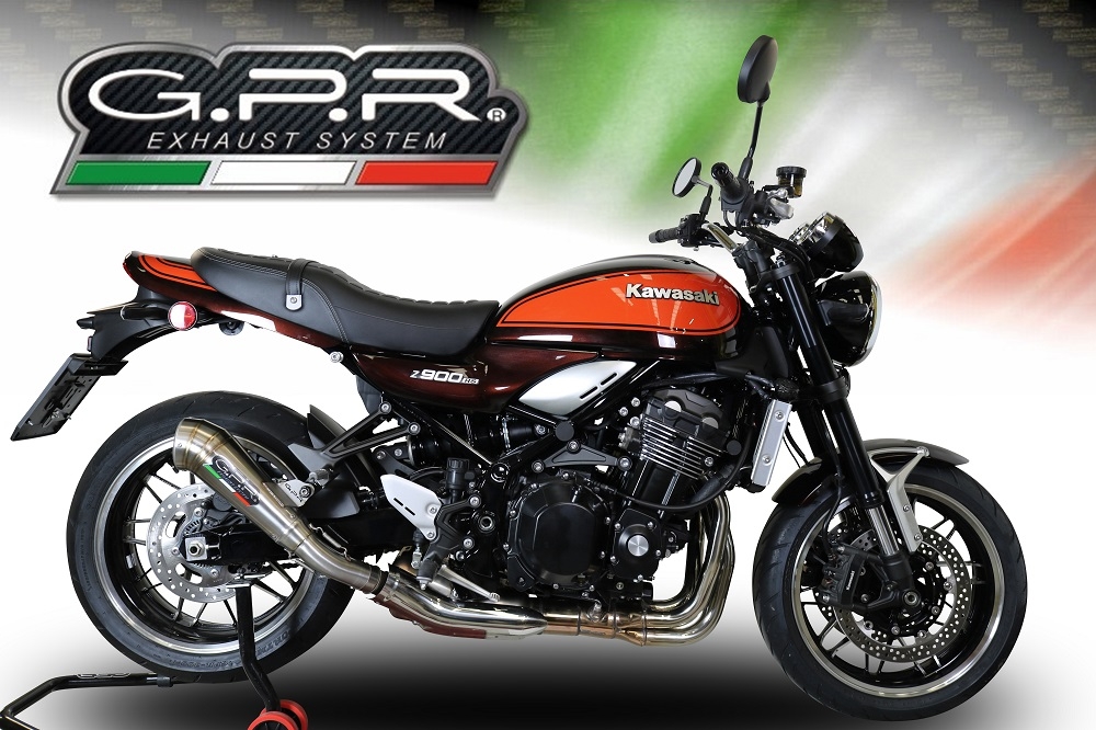 Exhaust compatible with Kawasaki Z900RS 2021-2024, Powercone Evo, Slip-on exhaust including removable db killer and link pipe, EPA-compliant 