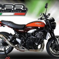 Exhaust compatible with Kawasaki Z900RS 2021-2024, Powercone Evo, Slip-on exhaust including removable db killer and link pipe, EPA-compliant 