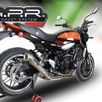 Exhaust compatible with Kawasaki Z900RS 2021-2024, Powercone Evo, Slip-on exhaust including removable db killer and link pipe, EPA-compliant 