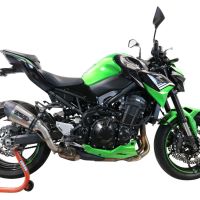 GPR exhaust compatible with  Kawasaki Z-900E 2017-2020, New Grand Prix Evo Titanium, Slip-on exhaust including removable db killer and link pipe, EPA-compliant 