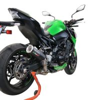 Exhaust compatible with Kawasaki Z-900 2020-2020, M3 Black Titanium, Slip-on exhaust including removable db killer and link pipe, EPA-compliant 