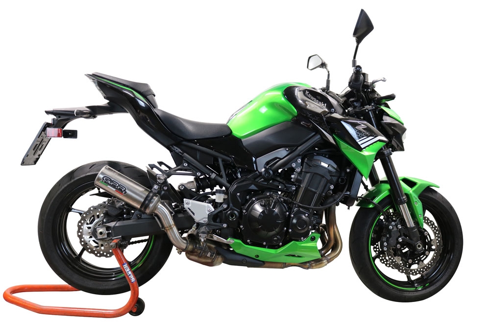 Exhaust compatible with Kawasaki Z-900 2020-2020, M3 Inox , Slip-on exhaust including removable db killer and link pipe, EPA-compliant 
