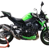 Exhaust compatible with Kawasaki Z-900 2020-2020, M3 Inox , Slip-on exhaust including removable db killer and link pipe, EPA-compliant 