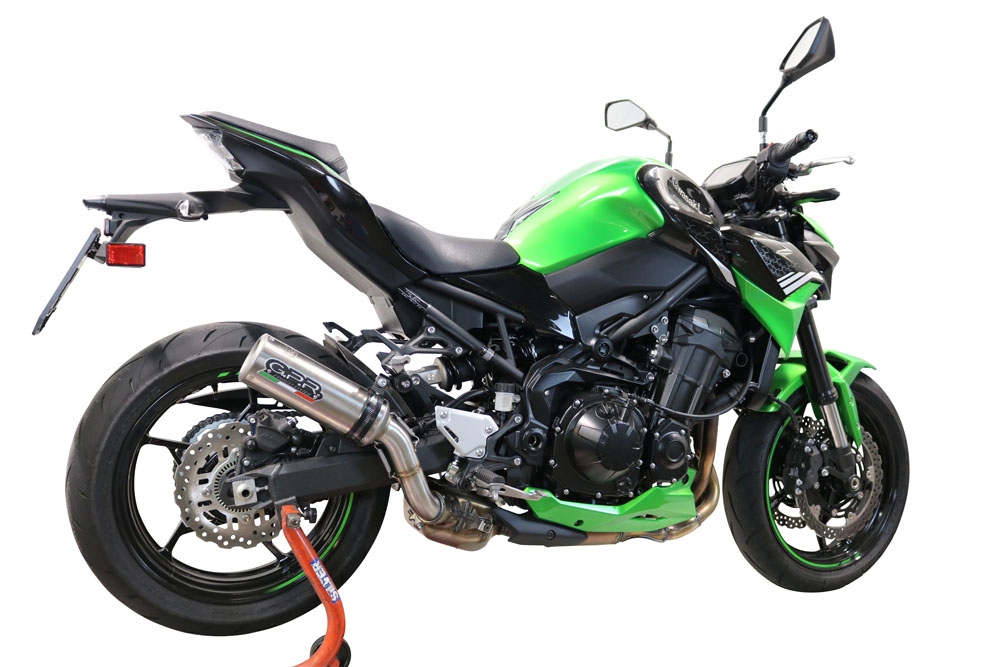 Exhaust compatible with Kawasaki Z-900 2020-2020, M3 Inox , Slip-on exhaust including removable db killer and link pipe, EPA-compliant 