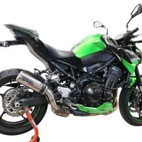 Exhaust compatible with Kawasaki Z-900 2020-2020, M3 Inox , Slip-on exhaust including removable db killer and link pipe, EPA-compliant 