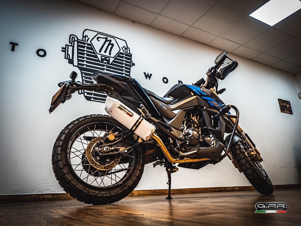 Exhaust compatible with Zontes Gk 125 2022-2024, Albus Ceramic, Full system exhaust, including removable db killer 