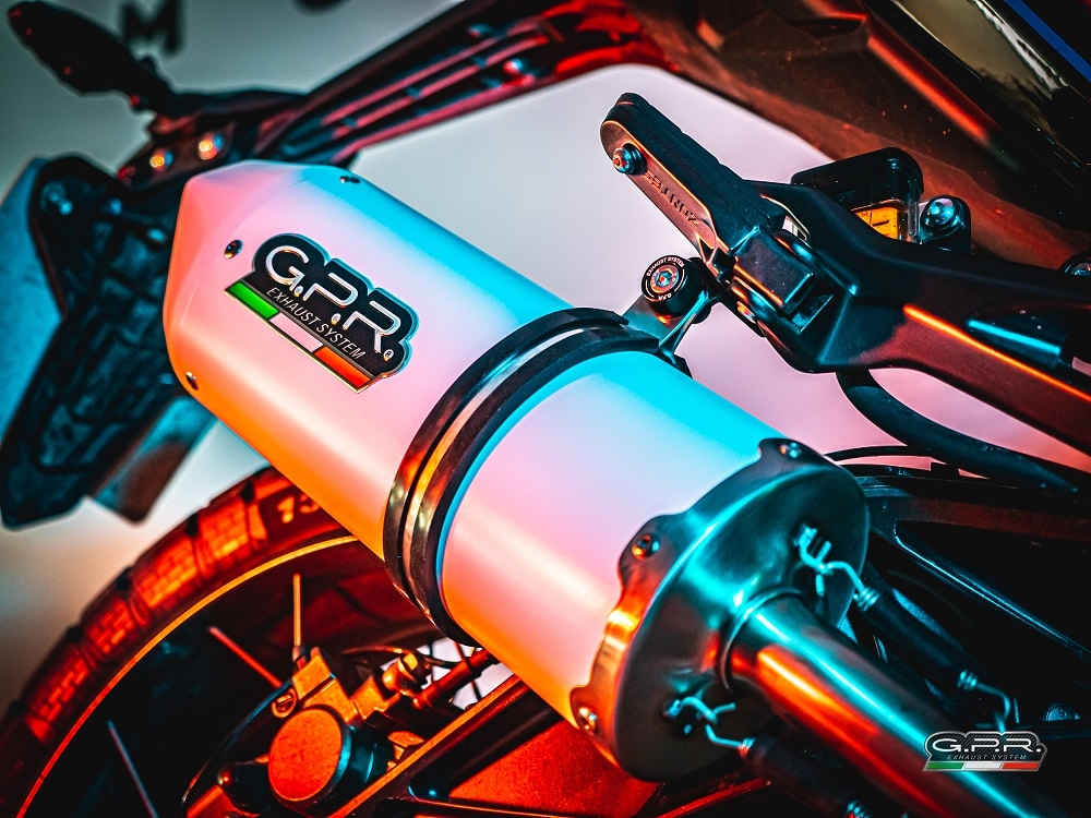 Exhaust compatible with Zontes Gk 125 2022-2024, Albus Ceramic, Full system exhaust, including removable db killer 