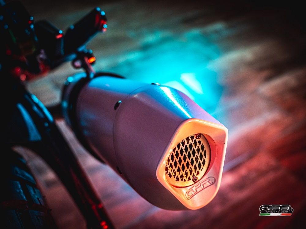 Exhaust compatible with Zontes Gk 125 2022-2024, Albus Ceramic, Full system exhaust, including removable db killer 