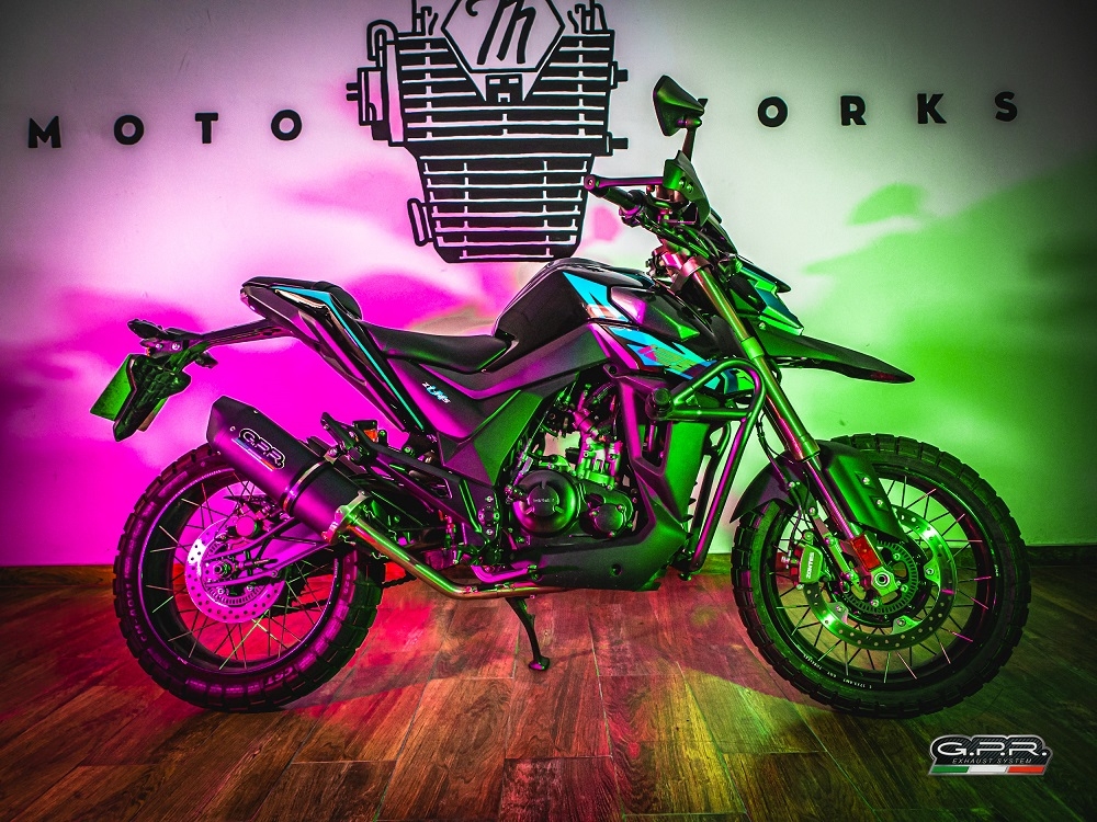 Exhaust compatible with Zontes Gk 125 2022-2024, Furore Poppy, Full system exhaust, including removable db killer 