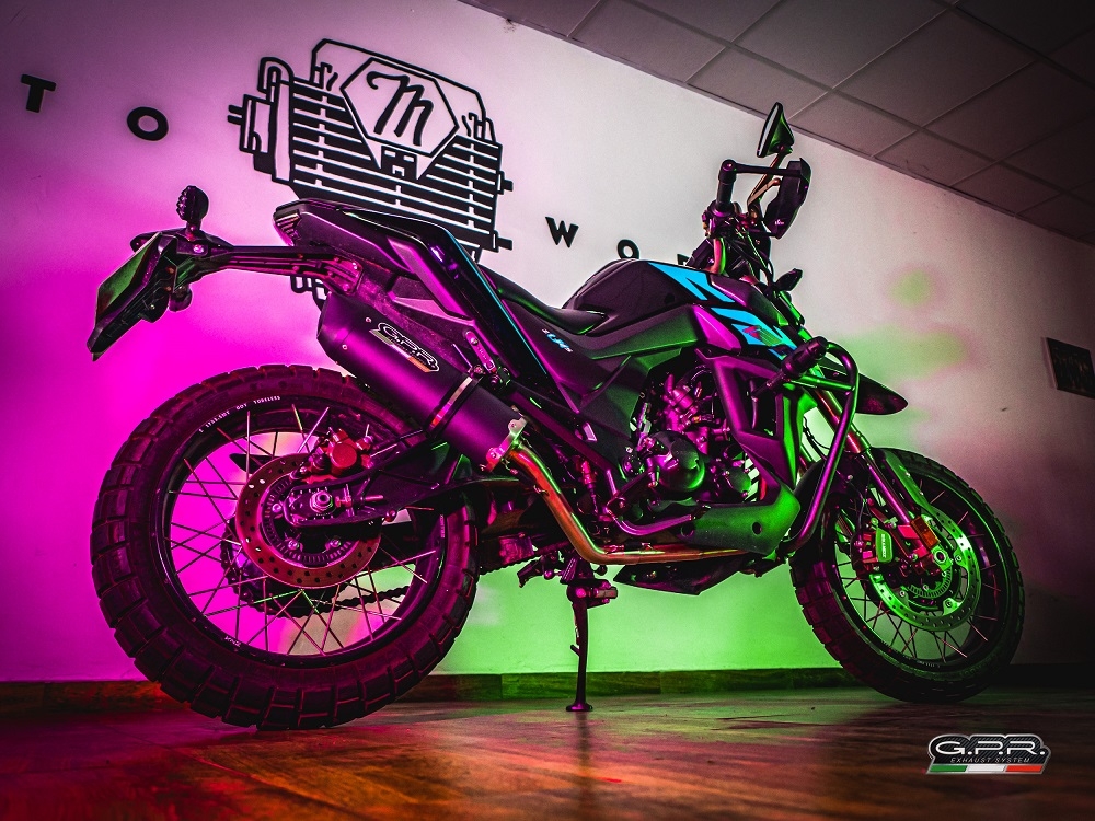 Exhaust compatible with Zontes Gk 125 2022-2024, Furore Nero, Full system exhaust, including removable db killer 