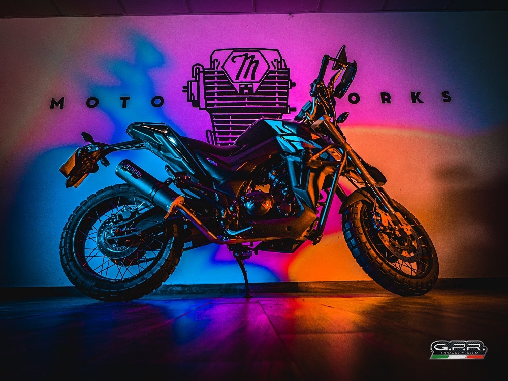 GPR exhaust compatible with Zontes Zt 125 G1 - U - U1 - Z2 2020-2024, M3 Black Titanium, Homologated legal full system exhaust, including removable db killer and catalyst 