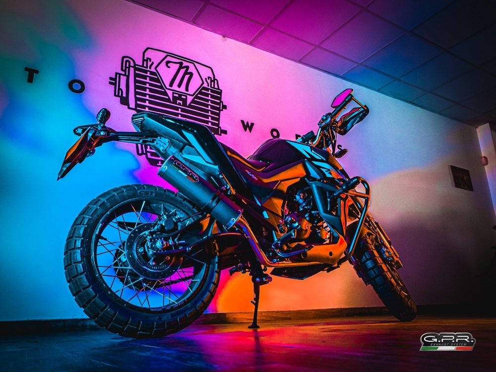 GPR exhaust compatible with Zontes Zt 125 G1 - U - U1 - Z2 2020-2024, M3 Black Titanium, Homologated legal full system exhaust, including removable db killer and catalyst 