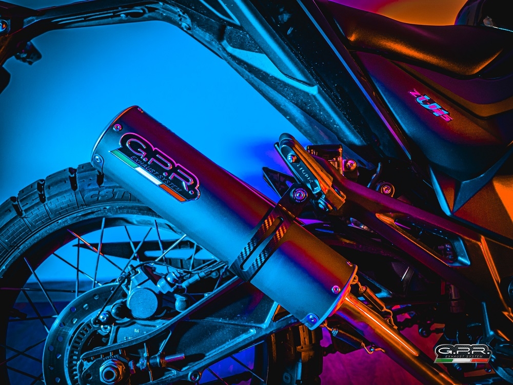 GPR exhaust compatible with Zontes Zt 125 G1 - U - U1 - Z2 2020-2024, M3 Black Titanium, Homologated legal full system exhaust, including removable db killer and catalyst 