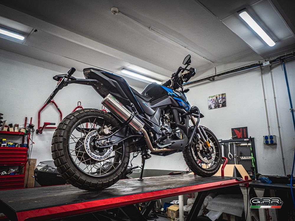 GPR exhaust compatible with Zontes Gk 125 2022-2024, M3 Inox , Homologated legal full system exhaust, including removable db killer and catalyst 