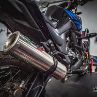 GPR exhaust compatible with Zontes Gk 125 2022-2024, M3 Inox , Homologated legal full system exhaust, including removable db killer and catalyst 