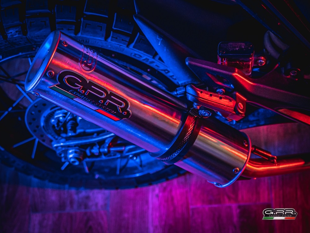 GPR exhaust compatible with Zontes Gk 125 2022-2024, M3 Inox , Homologated legal full system exhaust, including removable db killer and catalyst 