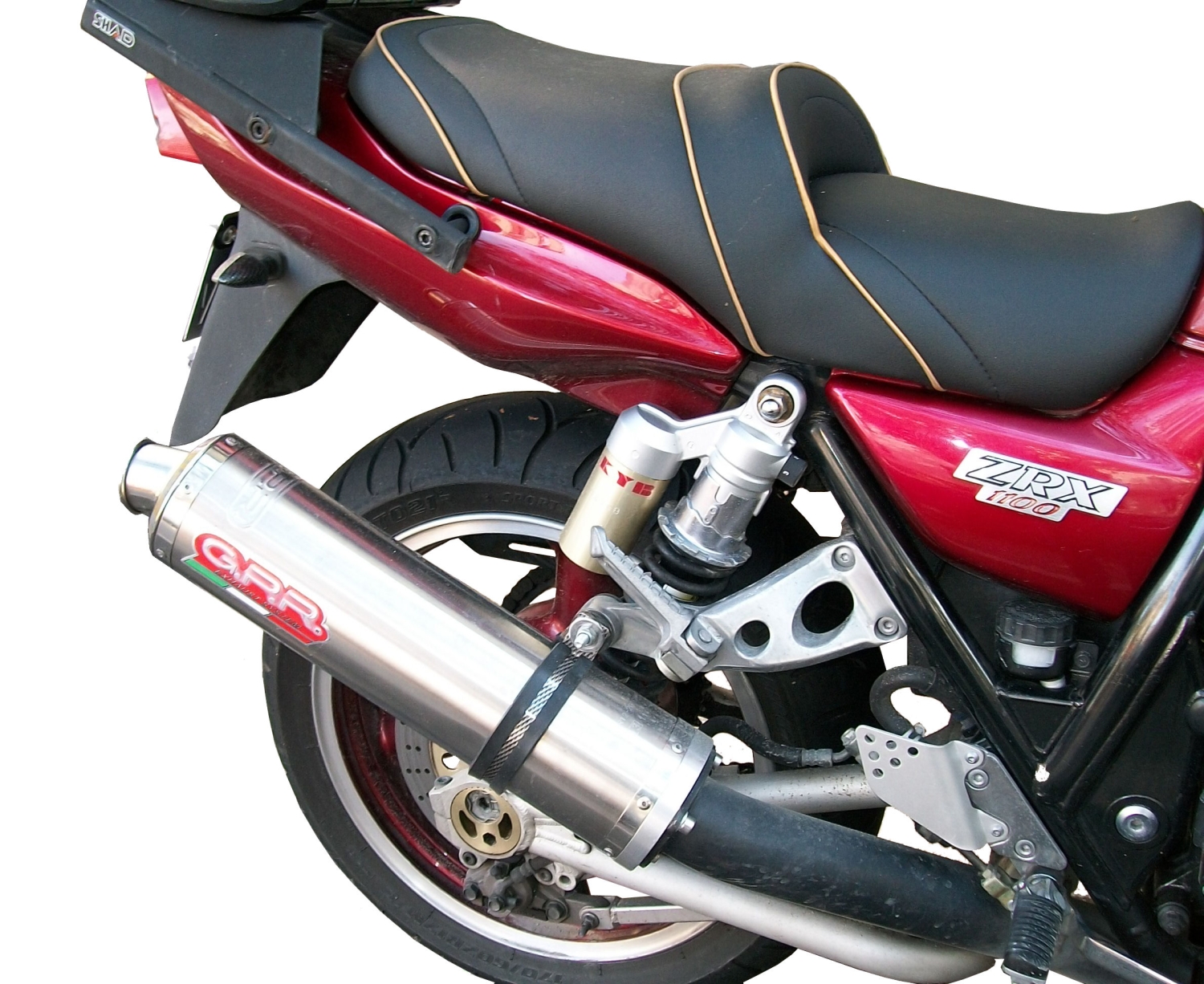 Exhaust compatible with Kawasaki ZRX-1100 1998-2001, Inox Tondo, Bolt-on silencer including removable db killer, EPA-compliant 