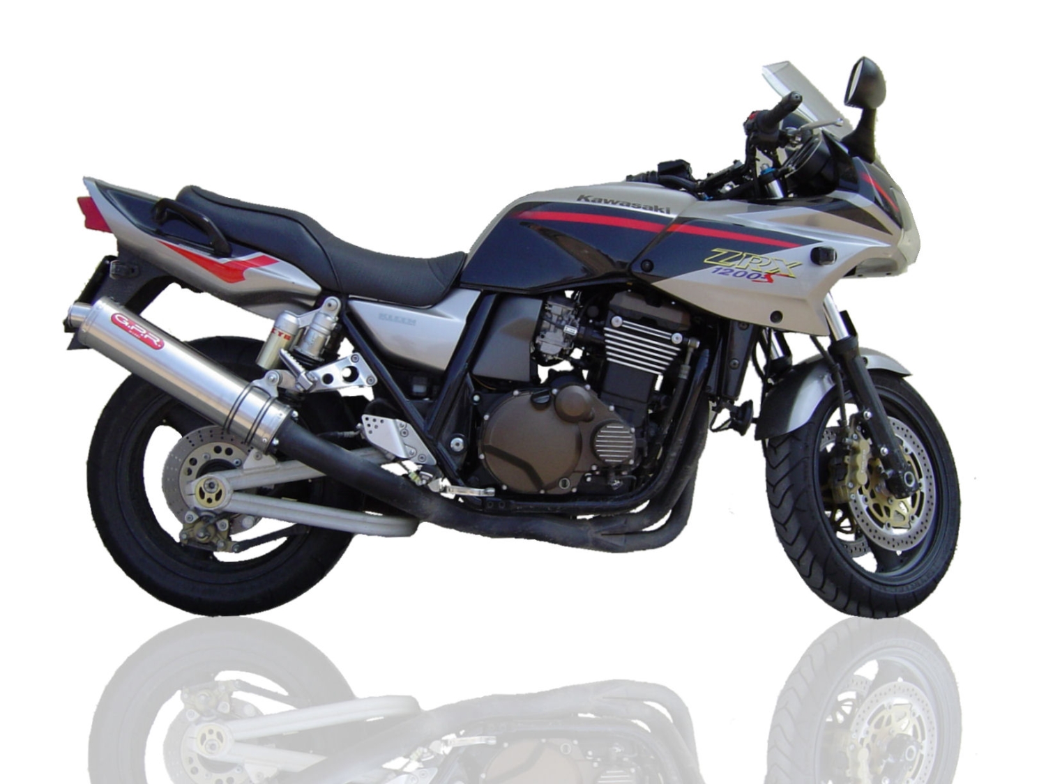 Exhaust compatible with Kawasaki ZRX-1100 1998-2001, Inox Tondo, Bolt-on silencer including removable db killer, EPA-compliant 