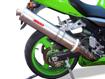 Exhaust compatible with Kawasaki ZX-12R 2000-2006, Inox Tondo, Bolt-on silencer including removable db killer, EPA-compliant 