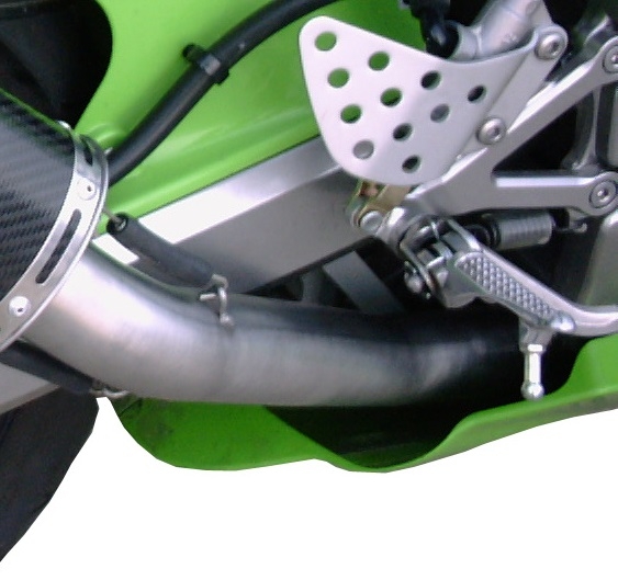 Exhaust compatible with Kawasaki ZX6R 636 2003-2004, Furore Nero, Slip-on exhaust including removable db killer and link pipe, not EPA-compliant 