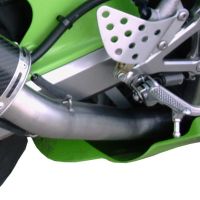 Exhaust compatible with Kawasaki ZX6R 636 2003-2004, Furore Nero, Slip-on exhaust including removable db killer and link pipe, not EPA-compliant 