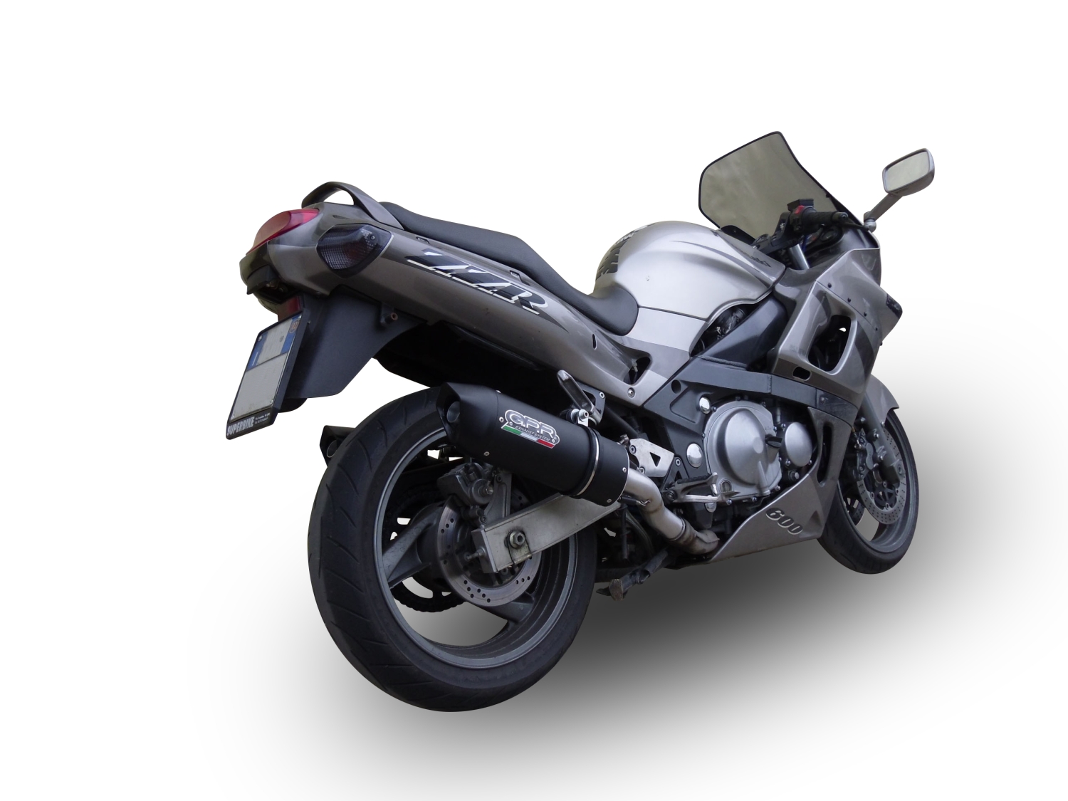 Exhaust compatible with Kawasaki ZZR600 2002-2006, Furore Nero, Dual slip-on including removable db killers and link pipes, EPA-compliant 