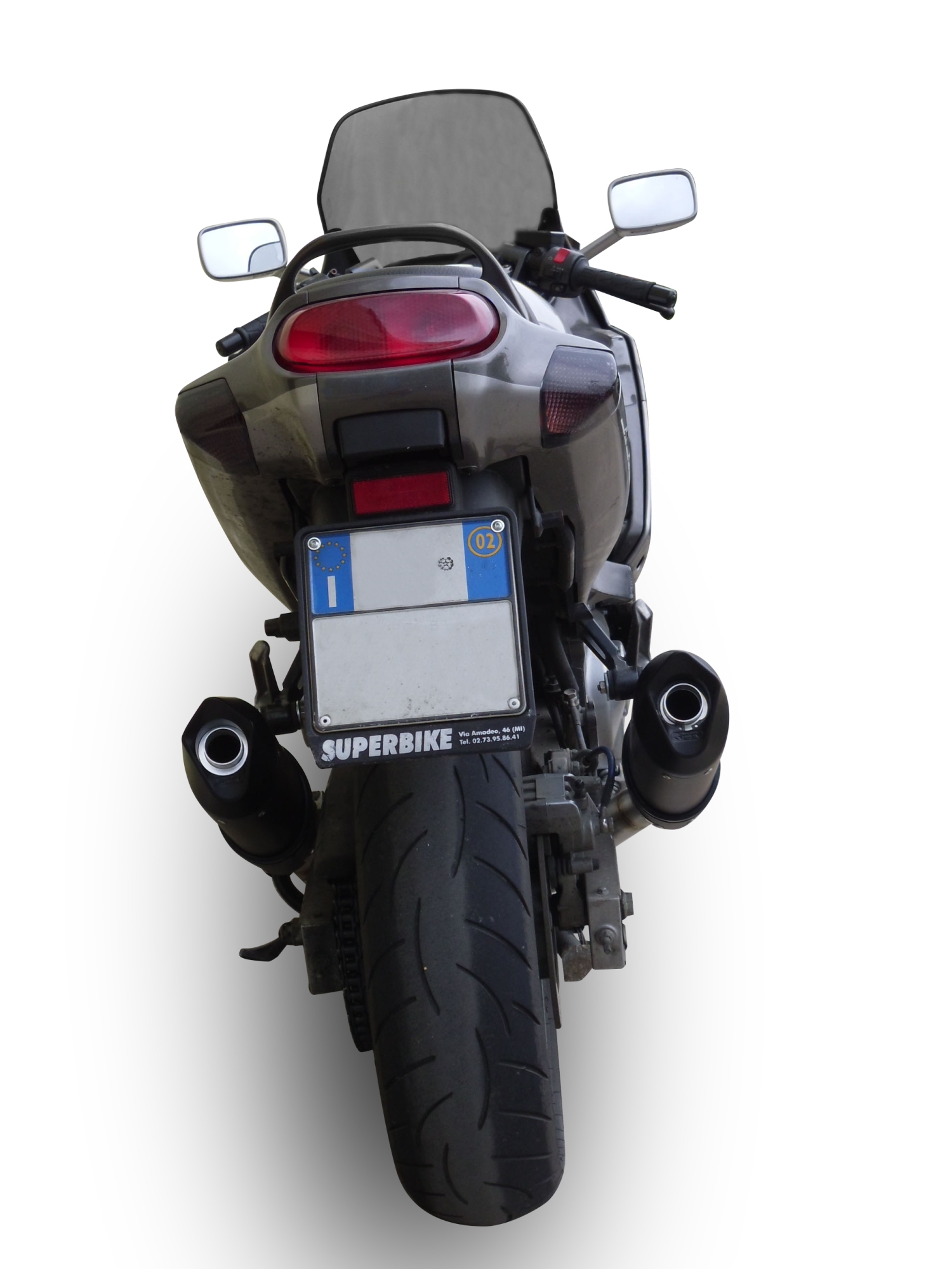 Exhaust compatible with Kawasaki ZZR600 2002-2006, Furore Nero, Dual slip-on including removable db killers and link pipes, EPA-compliant 