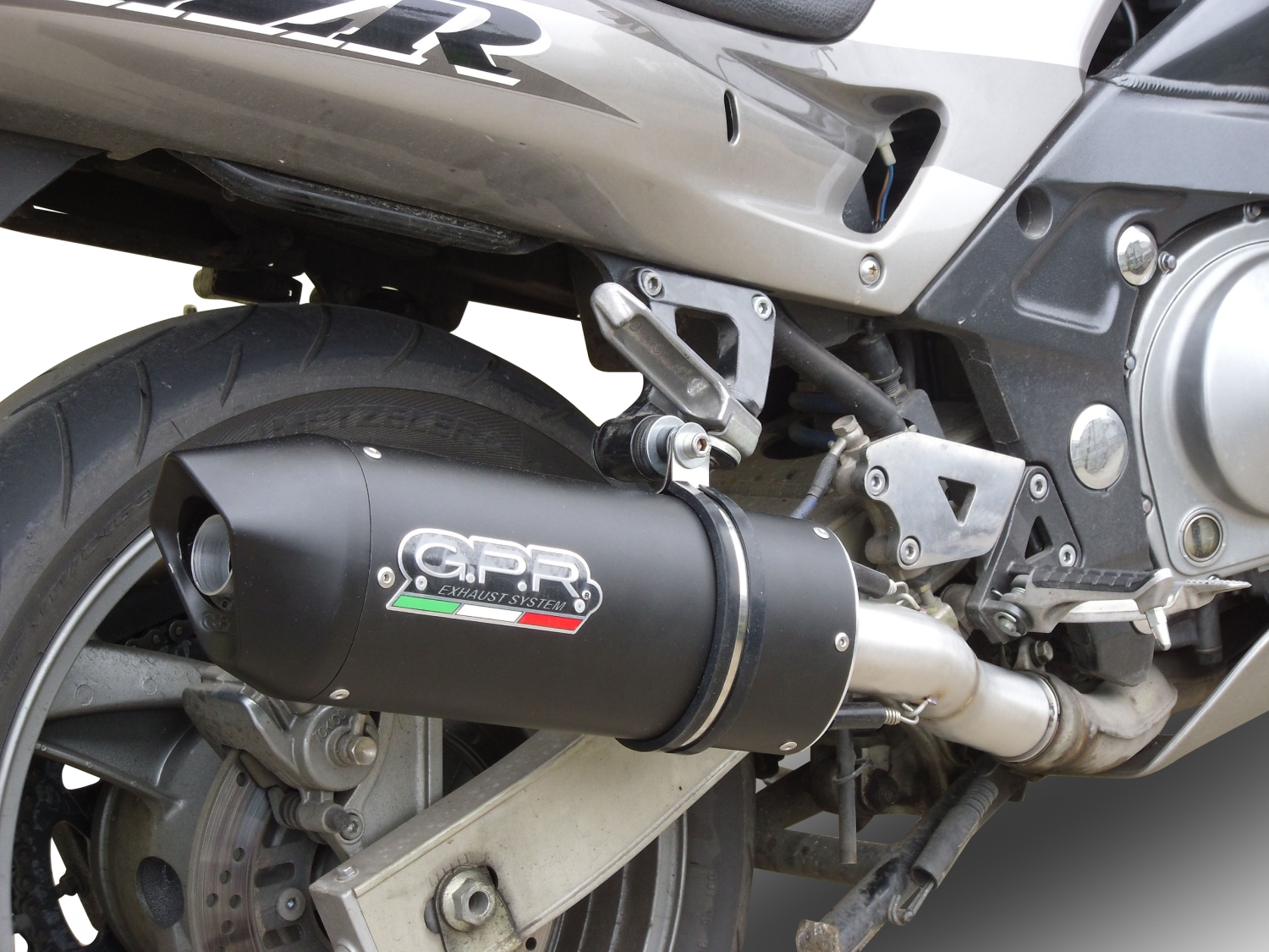 Exhaust compatible with Kawasaki ZZR600 2002-2006, Furore Nero, Dual slip-on including removable db killers and link pipes, EPA-compliant 