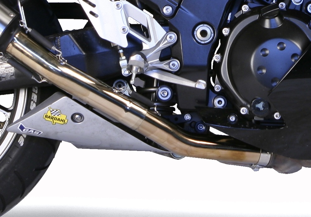 Exhaust compatible with Kawasaki ZX-14R 2006-2007, Furore Nero, Dual slip-on including removable db killers and link pipes, EPA-compliant 