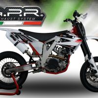 Exhaust compatible with Ajp PR5 2015-2018, Albus Ceramic, Slip-on exhaust including removable db killer and link pipe, EPA-compliant not necessary 