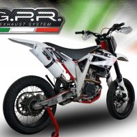 Exhaust compatible with Ajp PR5 2015-2018, Albus Ceramic, Slip-on exhaust including removable db killer and link pipe, EPA-compliant not necessary 