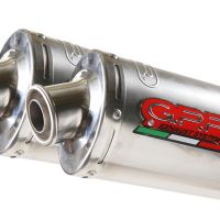 Exhaust compatible with Ducati Monster S2R 2004-2007, Inox Tondo, Mid-full system exhaust including dual silencers, with removable db killer 