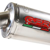 Exhaust compatible with Hyosung Comet 250 GT - R 2001-2014, Inox Tondo, Bolt-on silencer including removable db killer, EPA-compliant 