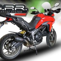 GPR exhaust compatible with  Ducati Multistrada 950 V2 S 2021-2024, New Grand Prix Evo Black Titanium, Slip-on exhaust including removable db killer and link pipe, EPA-compliant 