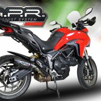 GPR exhaust compatible with  Ducati Multistrada 950 V2 S 2021-2024, New Grand Prix Evo Poppy, Slip-on exhaust including removable db killer and link pipe, EPA-compliant 