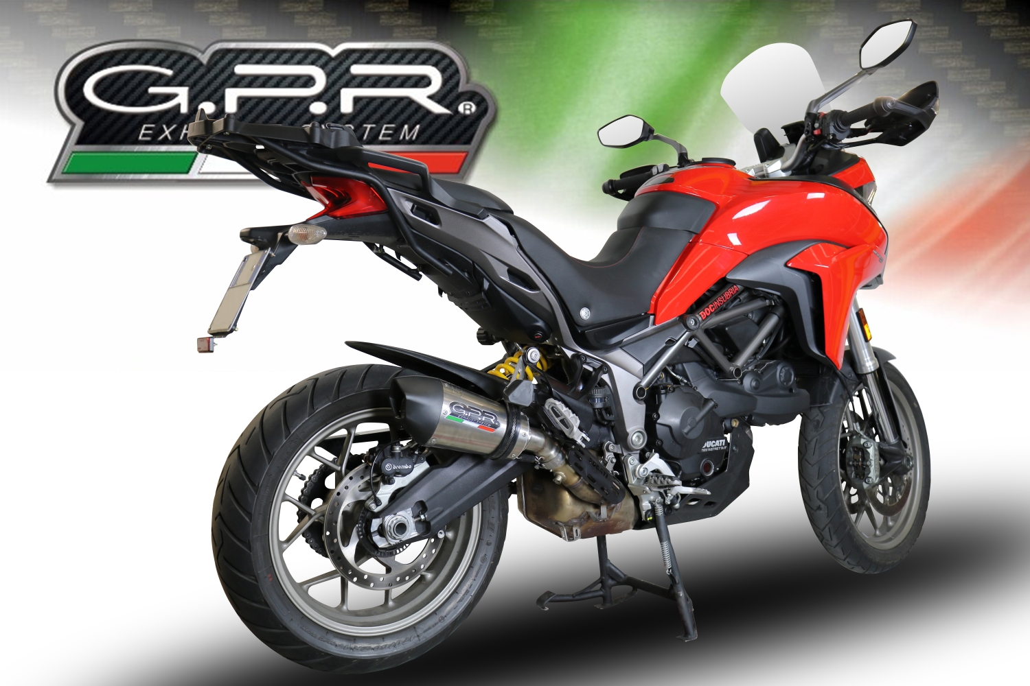 GPR exhaust compatible with  Ducati Multistrada 950 2021-2024, New Grand Prix Evo Titanium, Slip-on exhaust including removable db killer and link pipe, EPA-compliant 