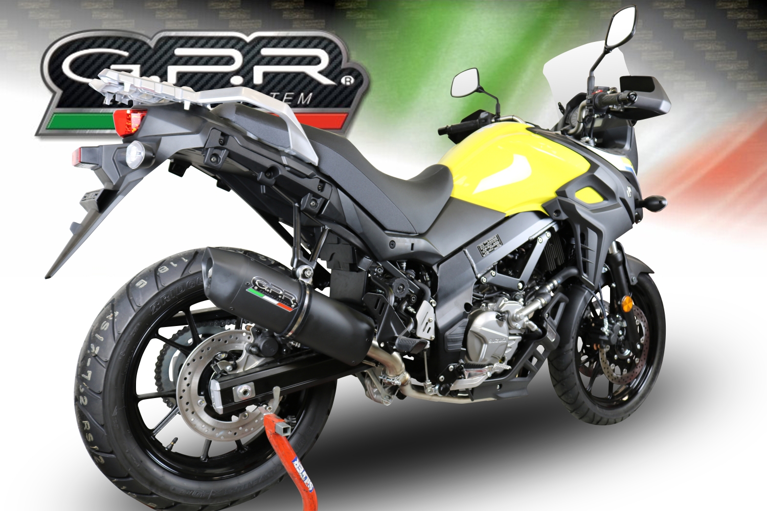 Exhaust compatible with Suzuki V-Strom 650 2021-2025, Furore Evo4 Nero, Mid-Full system exhaust including removable db killer 