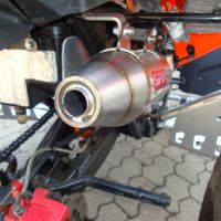 Exhaust compatible with Adly 500 Hurricane S 2005-2021, Deeptone Atv, Slip-on exhaust including removable db killer and link pipe, EPA-compliance NOT required 