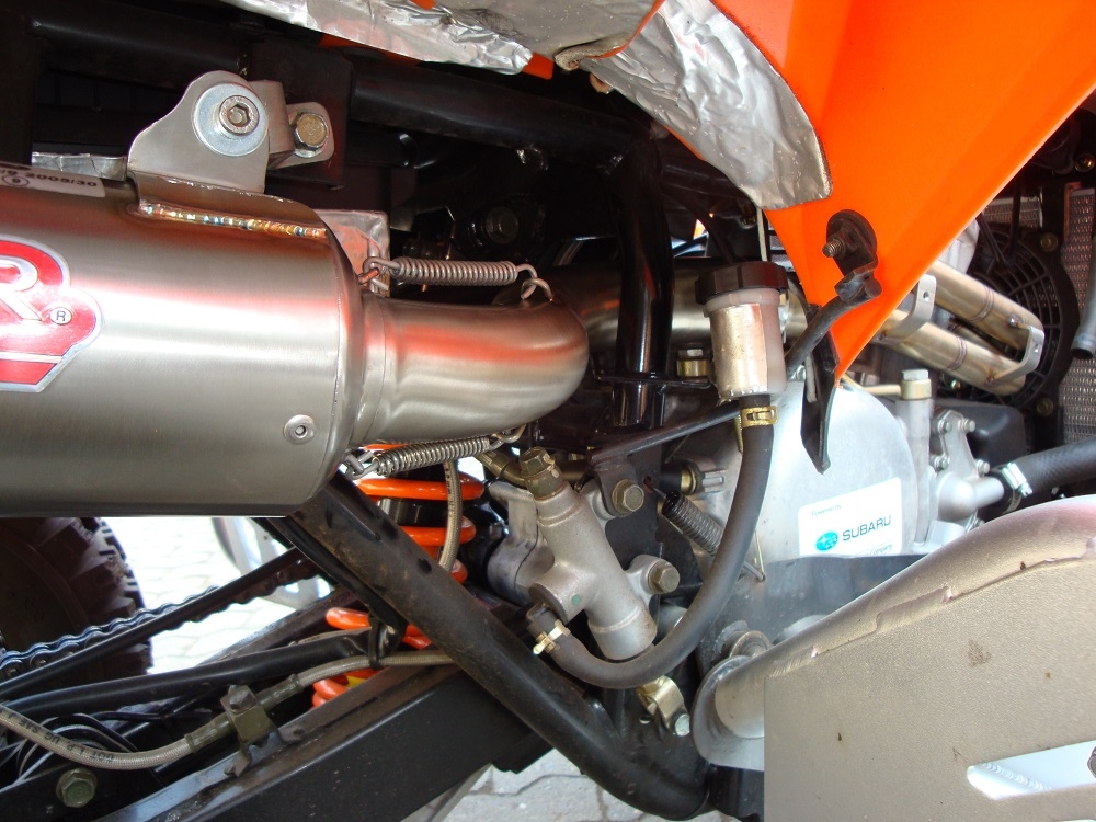 Exhaust compatible with Adly 500 Hurricane S 2005-2021, Deeptone Atv, Slip-on exhaust including removable db killer and link pipe, EPA-compliance NOT required 