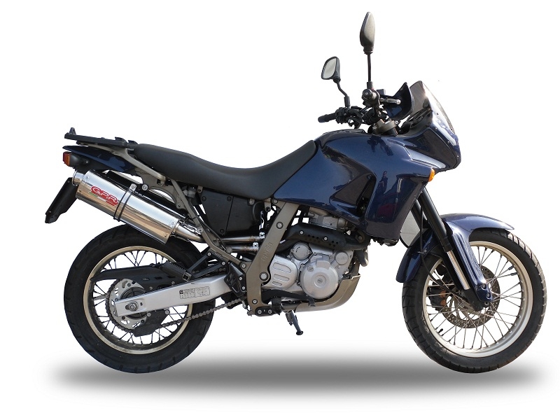 Exhaust compatible with Aprilia Pegaso 650 Ga 1992-1996, Trioval, Dual slip-on including removable db killers and link pipes, EPA-compliant 