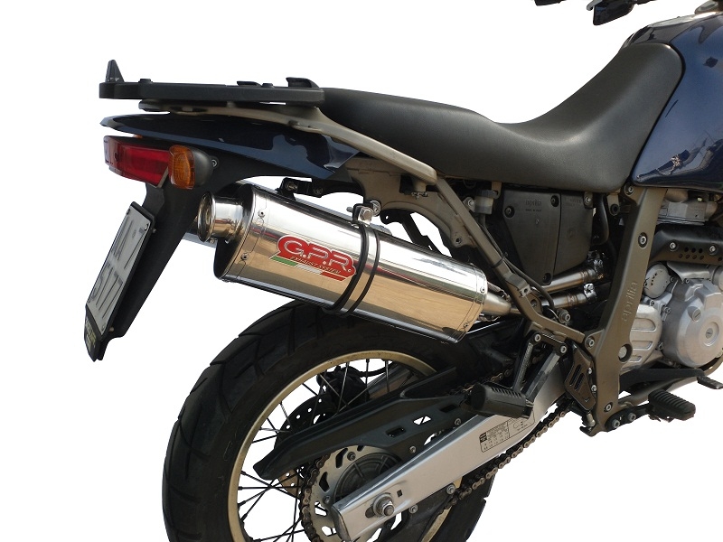 Exhaust compatible with Aprilia Pegaso 650 Ga 1992-1996, Trioval, Dual slip-on including removable db killers and link pipes, EPA-compliant 