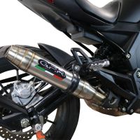 Exhaust compatible with Benelli 502 C 2021-2024, Deeptone Inox, Slip-on exhaust including removable db killer and link pipe, EPA-compliant 