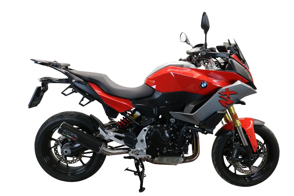 Exhaust compatible with Bmw F900XR F900R 2020-2025, M3 Black Titanium, Slip-on exhaust including removable db killer and link pipe, EPA-compliant 