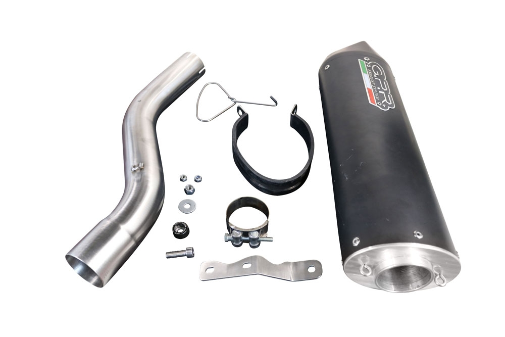 Exhaust compatible with Bmw F900XR F900R 2020-2025, Furore Evo4 Nero, Slip-on exhaust including removable db killer and link pipe, EPA-compliant 