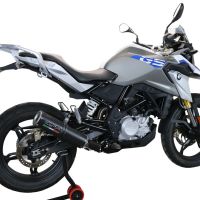 GPR exhaust compatible with Bmw G 310 Gs 2022-2024, M3 Black Titanium, Homologated legal full system exhaust, including removable db killer and catalyst 