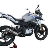 GPR exhaust compatible with Bmw G 310 Gs 2017-2021, M3 Titanium Natural, Homologated legal full system exhaust, including removable db killer and catalyst 