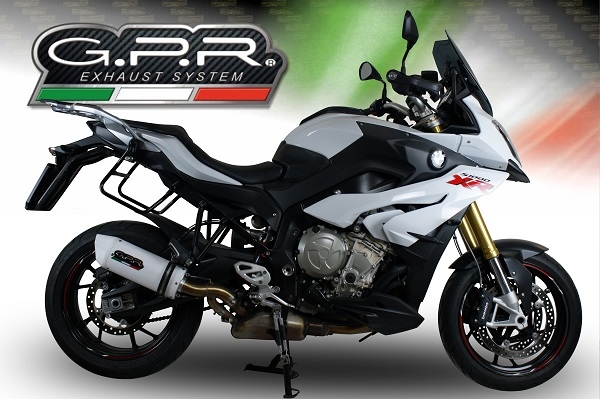 Exhaust compatible with Bmw S1000XR 2017-2019, Albus Evo4, Slip-on exhaust including removable db killer and link pipe, EPA-compliant 