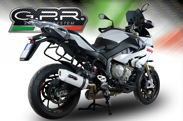 Exhaust compatible with Bmw S1000XR 2017-2019, Albus Evo4, Slip-on exhaust including removable db killer and link pipe, EPA-compliant 
